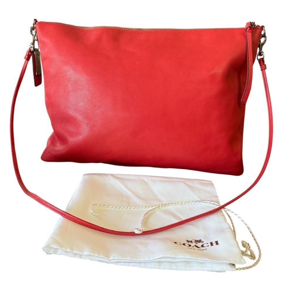 Coach Bleeker Daily Style L1382 29461 Vibrant Red Crossbody Bag Purse - Picture 3 of 15
